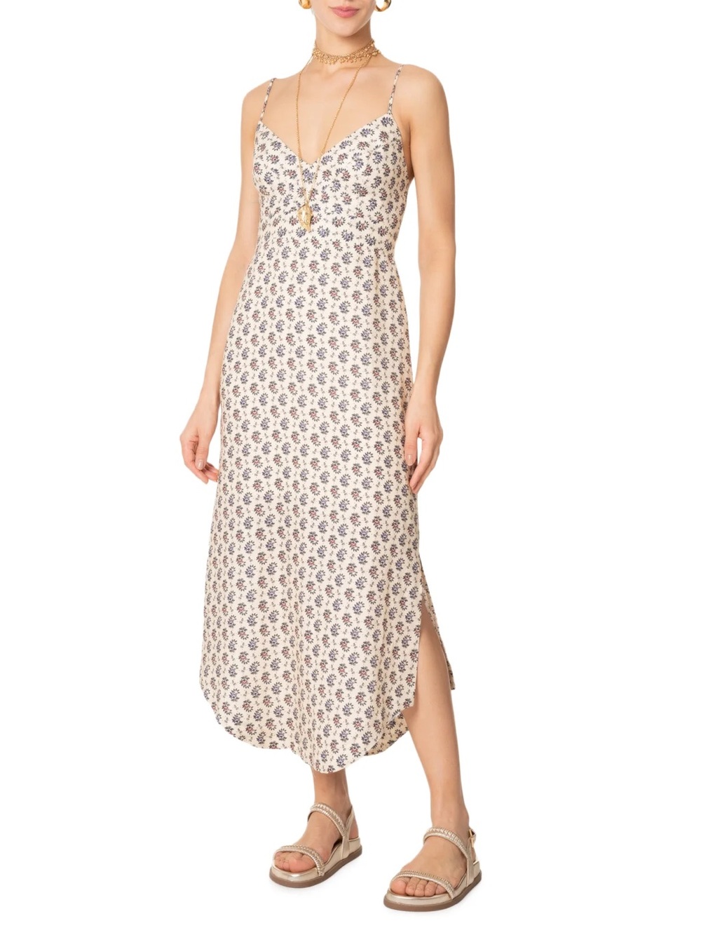 Brazilian Designer 100% Linen Midi Dress